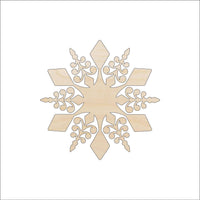 Snowflake Wood Craft Shape - Laser Cut Baltic Birch Unfinished DIY Wood Art Supplies SNW76 - The Wood Shape Store