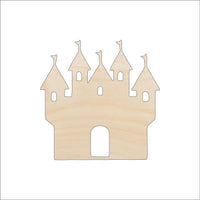 Castle Wood Craft Shape – Laser Cut Baltic Birch Unfinished DIY Wood Art Supplies BLD59 - The Wood Shape Store