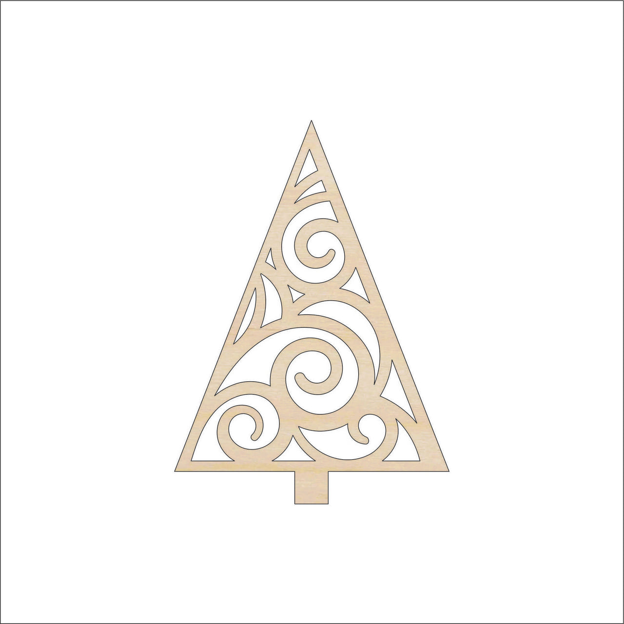Christmas Tree Wood Craft Shape Laser Cut Out Unfinished DIY Craft Supply TRE141 - The Wood Shape Store