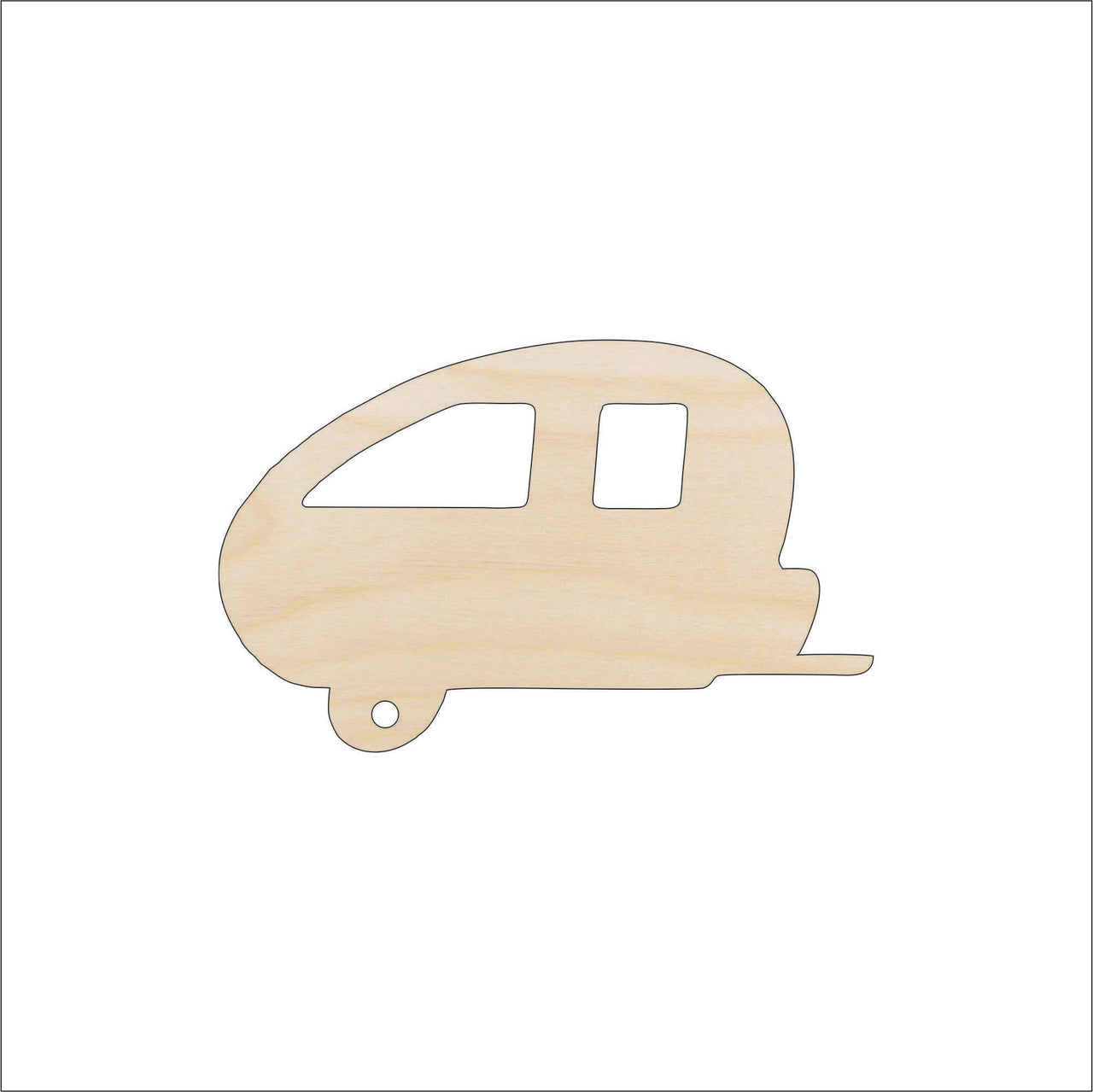 Camper Wood Craft Shape - Laser Cut Baltic Birch Unfinished DIY Wood Art Supplies CAR80 - The Wood Shape Store