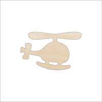 Helicopter Wood Craft Shape - Laser Cut Baltic Birch Unfinished DIY Wood Art Supplies PLN5 - The Wood Shape Store