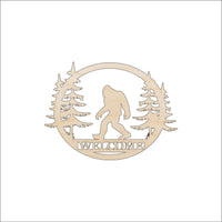 Bigfoot Wood Craft Shape - Laser Cut Baltic Birch Unfinished DIY Wood Art Supplies SGN103 - The Wood Shape Store