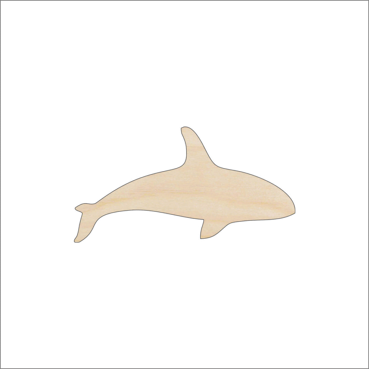 Whale Wood Craft Shape - Laser Cut Baltic Birch Unfinished DIY Wood Art Supplies SEA118 - The Wood Shape Store