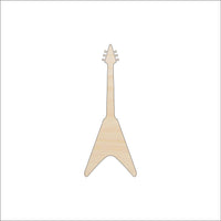 Guitar Wood Craft Shape - Laser Cut Baltic Birch Unfinished DIY Wood Art Supplies MSC3 - The Wood Shape Store
