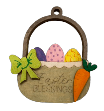Easter 3D Laser Cut Ornament – Baltic Birch Wood Craft Supplies | DIY Wood Ornament Kit ES10 - The Wood Shape Store
