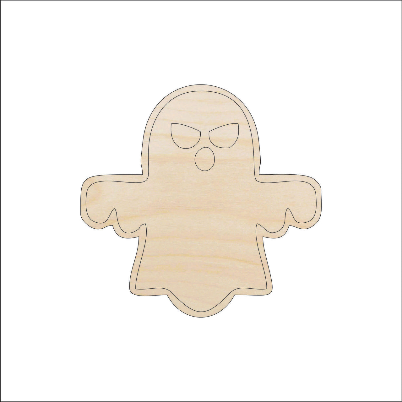 Ghost Wood Craft Shape - Laser Cut Baltic Birch Unfinished DIY Wood Art Supplies FAL250 - The Wood Shape Store