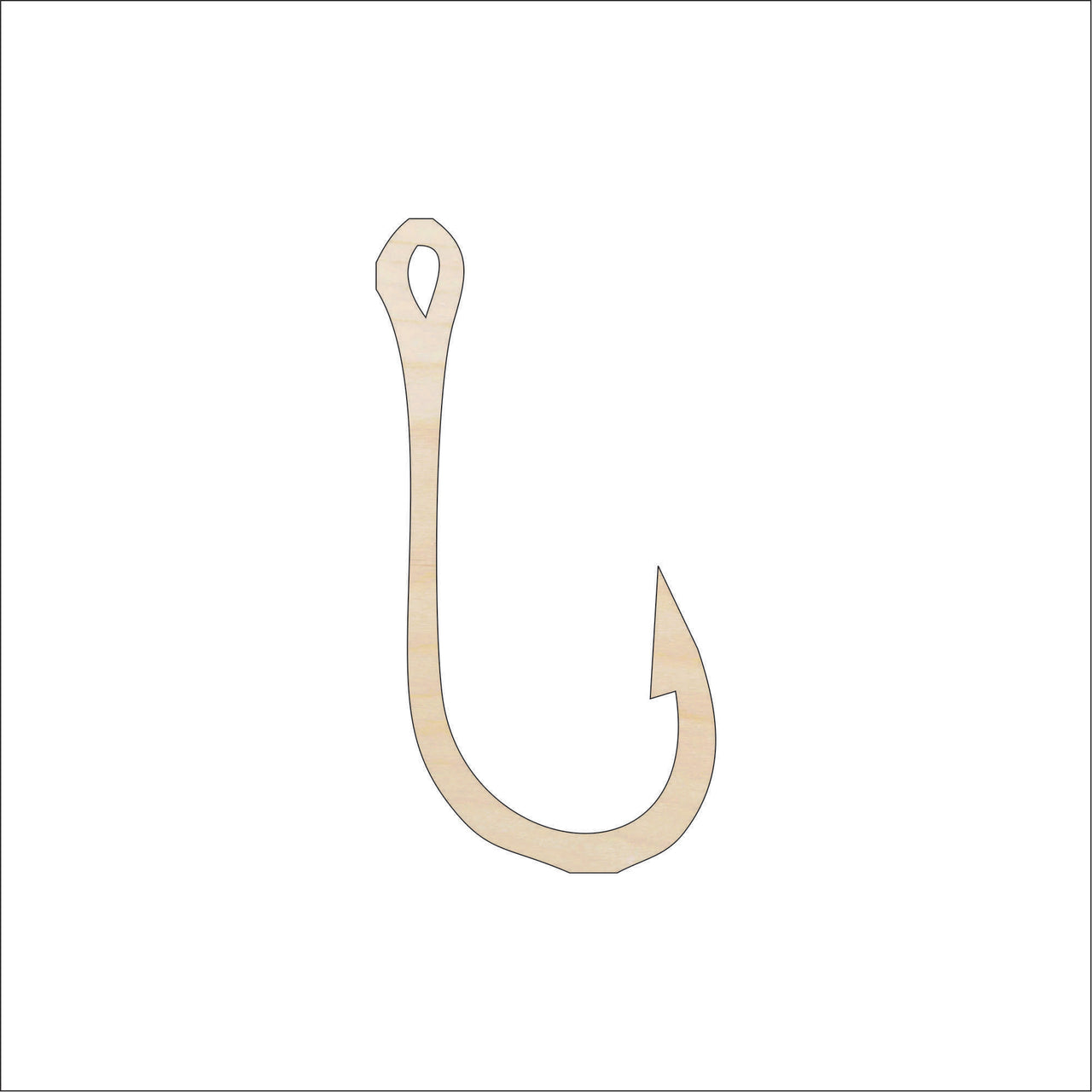 Fishing Wood Craft Shape - Laser Cut Baltic Birch Unfinished DIY Wood Art Supplies FSH28 - The Wood Shape Store