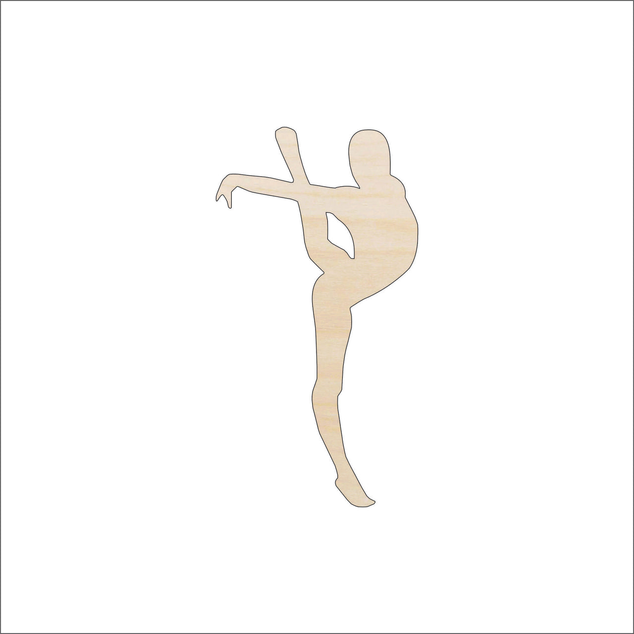Dancer Wood Craft Shape - Laser Cut Baltic Birch Unfinished DIY Wood Art Supplies SPT55 - The Wood Shape Store