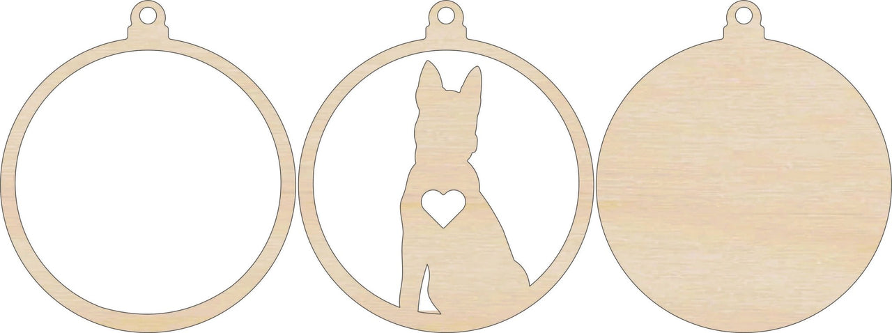 Dog 3D Laser Cut Ornament – Baltic Birch Wood Craft Supplies | DIY Wood Ornament Kit AN12 - The Wood Shape Store