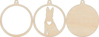 Dog 3D Laser Cut Ornament – Baltic Birch Wood Craft Supplies | DIY Wood Ornament Kit AN12 - The Wood Shape Store