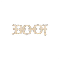Boo Word Wood Craft Shape - Laser Cut Baltic Birch Unfinished DIY Wood Art Supplies FAL62 - The Wood Shape Store