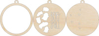 Boo 3D Laser Cut Ornament – Baltic Birch Wood Craft Supplies | DIY Wood Ornament Kit HA1 - The Wood Shape Store