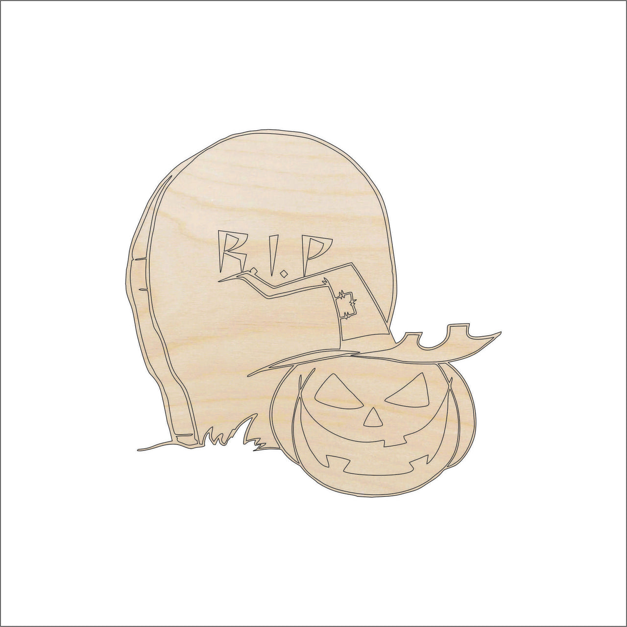 Tombstone Wood Craft Shape - Laser Cut Baltic Birch Unfinished DIY Wood Art Supplies FAL126 - The Wood Shape Store