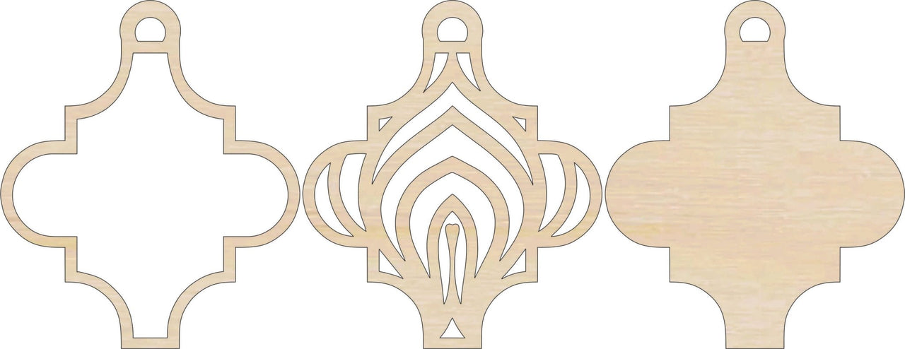 3D Laser Cut Ornament – Baltic Birch Wood Craft Supplies | DIY Wood Ornament Kit DS10 - The Wood Shape Store