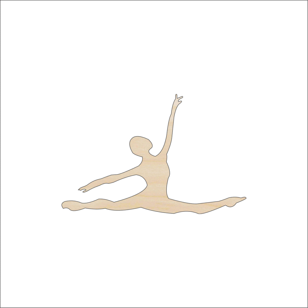Dancer Wood Craft Shape - Laser Cut Baltic Birch Unfinished DIY Wood Art Supplies SPT601 - The Wood Shape Store