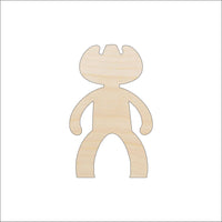 Cowboy Wood Craft Shape - Laser Cut Baltic Birch Unfinished DIY Wood Art Supplies PPL104 - The Wood Shape Store