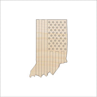 Indiana Wood Craft Shape - Laser Cut Baltic Birch Unfinished DIY Wood Art Supplies USA10 - The Wood Shape Store