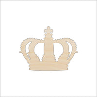 Crown Wood Craft Shape - Laser Cut Baltic Birch Unfinished DIY Wood Art Supplies CLT65 - The Wood Shape Store