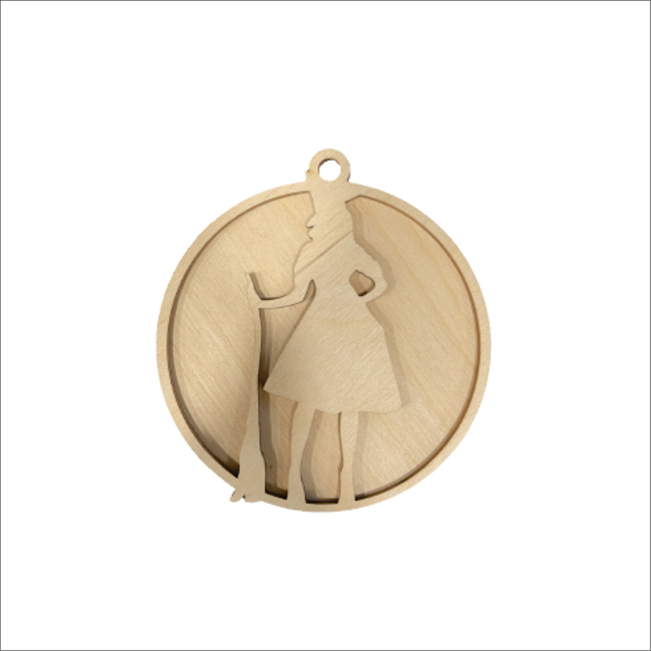 Witch 3D Laser Cut Ornament – Baltic Birch Wood Craft Supplies | DIY Wood Ornament Kit HA22 - The Wood Shape Store