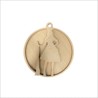 Witch 3D Laser Cut Ornament – Baltic Birch Wood Craft Supplies | DIY Wood Ornament Kit HA22 - The Wood Shape Store