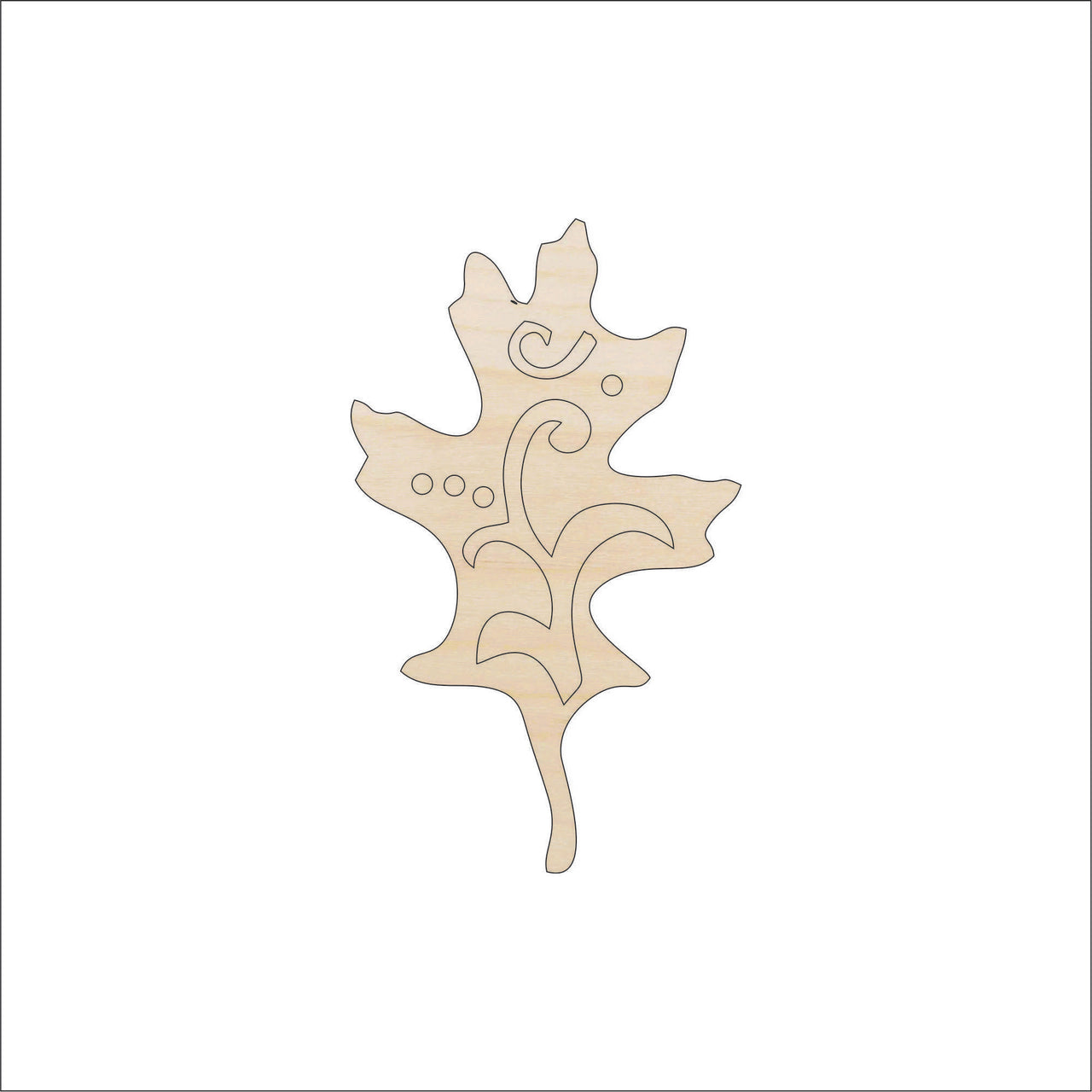 Leaf Wood Craft Shape - Laser Cut Baltic Birch Unfinished DIY Wood Art Supplies LEF35 - The Wood Shape Store