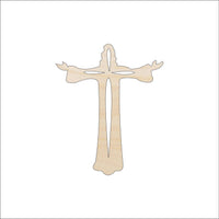 Cross Wood Craft Shape - Laser Cut Baltic Birch Unfinished DIY Wood Art Supplies REL21 - The Wood Shape Store