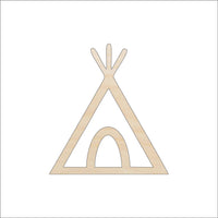 Tee Pee Wood Craft Shape - Laser Cut Baltic Birch Unfinished DIY Wood Art Supplies XTR8 - The Wood Shape Store