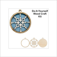 Snowflake 3D Laser Cut Ornament – Baltic Birch Wood Craft Supplies | DIY Wood Ornament Kit XM24 - The Wood Shape Store