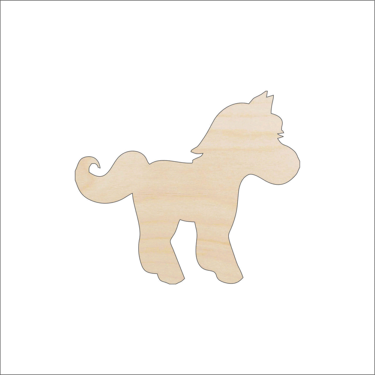 Horse Wood Craft Shape - Laser Cut Baltic Birch Unfinished DIY Wood Art Supplies HRS76 - The Wood Shape Store