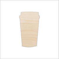 Coffee Cup Wood Craft Shape - Laser Cut Baltic Birch Unfinished DIY Wood Art Supplies FOD70 - The Wood Shape Store