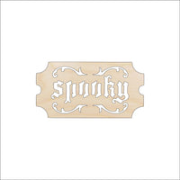 Halloween Tag Wood Craft Shape - Laser Cut Baltic Birch Unfinished DIY Wood Art Supplies FAL3 - The Wood Shape Store