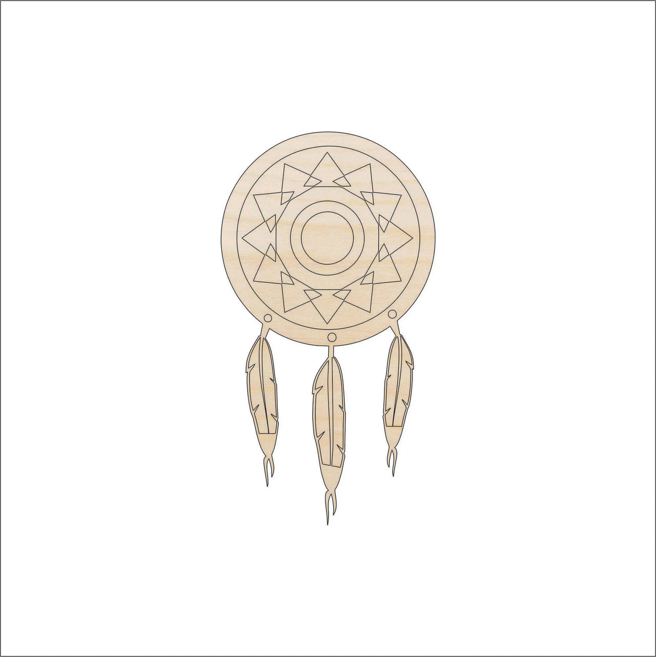 Dreamcatcher Wood Craft Shape - Laser Cut Baltic Birch Unfinished DIY Wood Art Supplies XTR12 - The Wood Shape Store