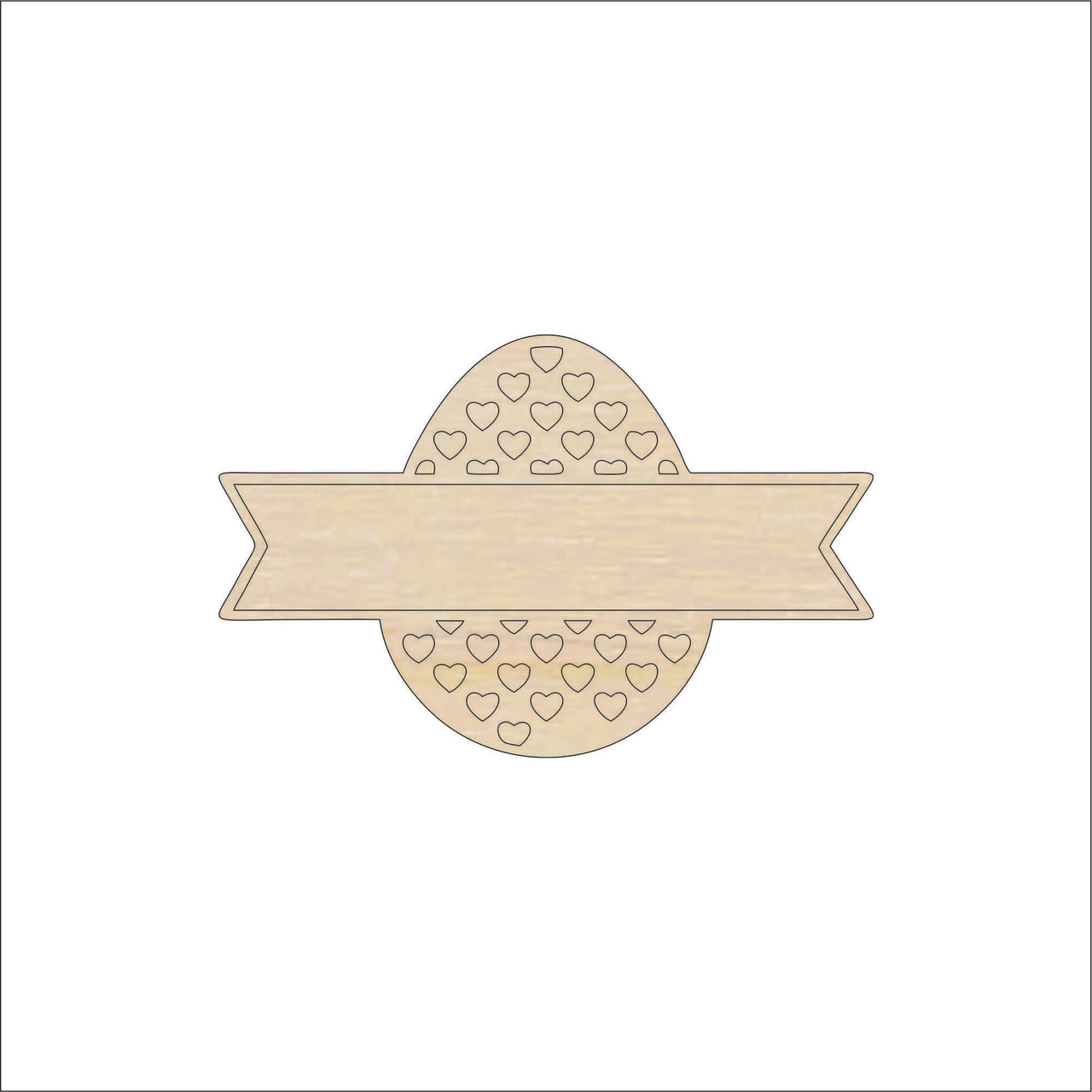 Easter Egg Wood Craft Shape - Laser Cut Baltic Birch Unfinished DIY Wood Art Supplies ESR33 - The Wood Shape Store