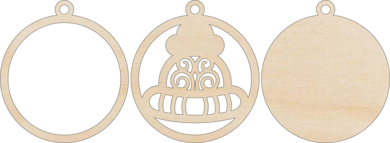 Hat 3D Laser Cut Ornament – Baltic Birch Wood Craft Supplies | DIY Wood Ornament Kit XM21 - The Wood Shape Store