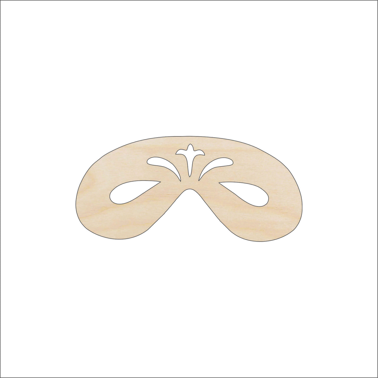 Mask Wood Craft Shape - Laser Cut Baltic Birch Unfinished DIY Wood Art Supplies MSK8 - The Wood Shape Store