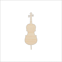 Cello Wood Craft Shape - Laser Cut Baltic Birch Unfinished DIY Wood Art Supplies MSC28 - The Wood Shape Store