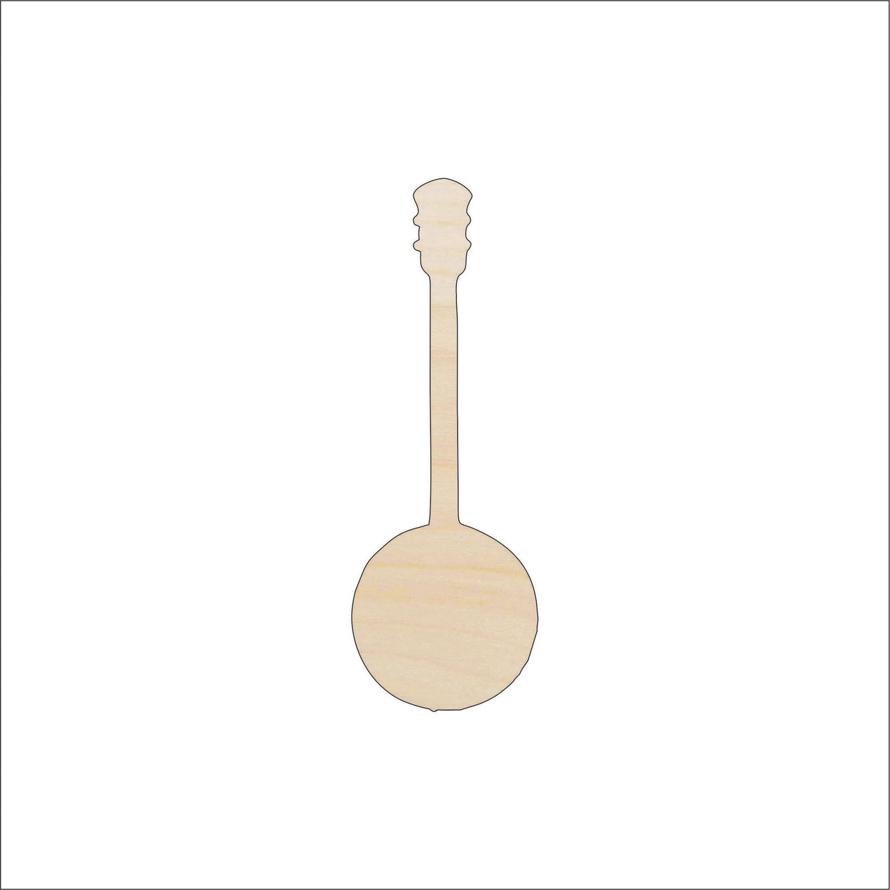 Banjo Wood Craft Shape - Laser Cut Baltic Birch Unfinished DIY Wood Art Supplies MSC22 - The Wood Shape Store