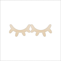 Eyelashes Wood Craft Shape - Laser Cut Baltic Birch Unfinished DIY Wood Art Supplies PPL14 - The Wood Shape Store