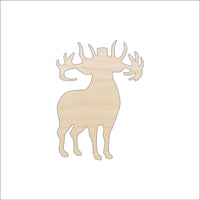 Deer Wood Craft Shape - Laser Cut Baltic Birch Unfinished DIY Wood Art Supplies DER27 - The Wood Shape Store
