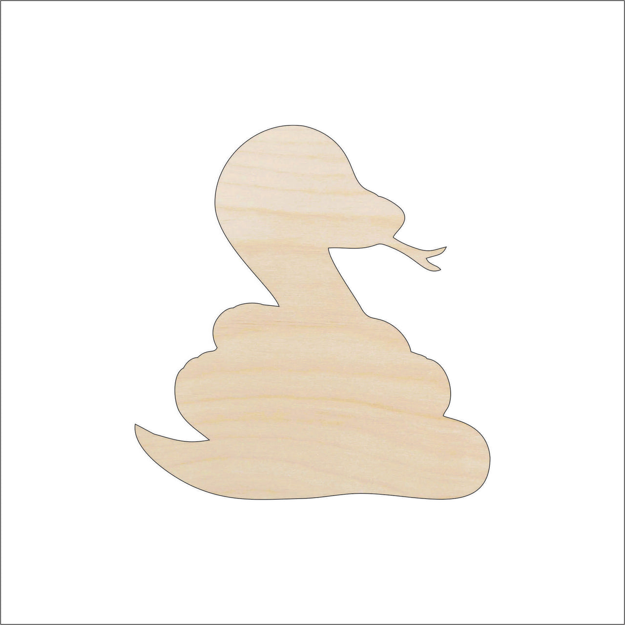 Snake Wood Craft Shape - Laser Cut Baltic Birch Unfinished DIY Wood Art Supplies REP21 - The Wood Shape Store
