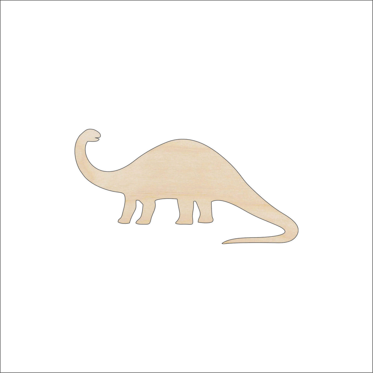 Dinosaur - Wood Craft Shape - Laser Cut Baltic Birch Unfinished DIY Wood Art Supplies DIN10 - The Wood Shape Store