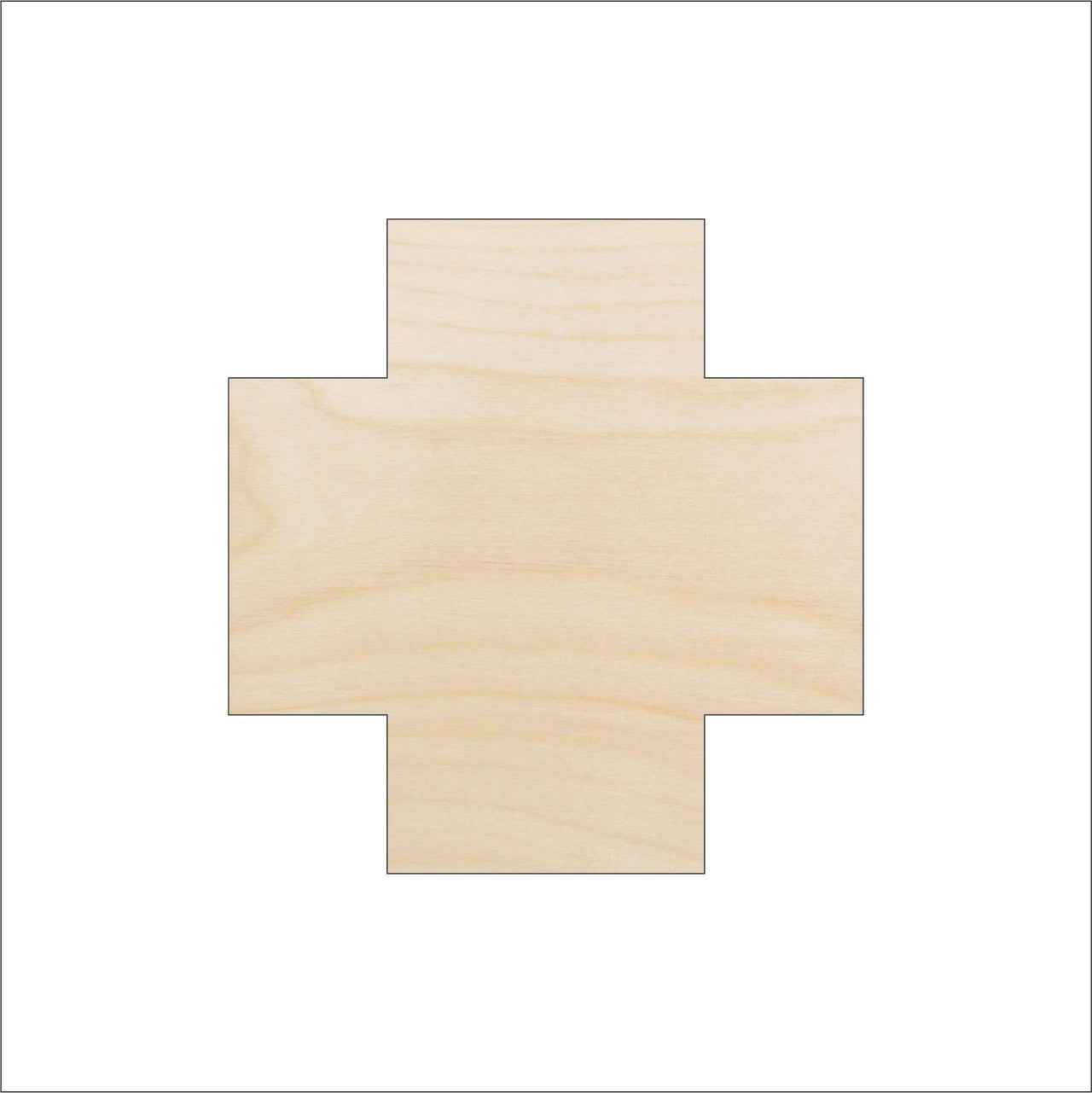 Cross Wood Craft Shape - Laser Cut Baltic Birch Unfinished DIY Wood Art Supplies BSC21 - The Wood Shape Store