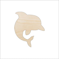 Dolphin Wood Craft Shape - Laser Cut Baltic Birch Unfinished DIY Wood Art Supplies SEA45 - The Wood Shape Store