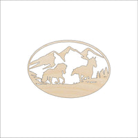 Horse Wood Craft Shape - Laser Cut Baltic Birch Unfinished DIY Wood Art Supplies HRS66 - The Wood Shape Store