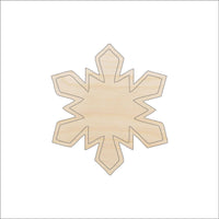 Snowflake Wood Craft Shape - Laser Cut Baltic Birch Unfinished DIY Wood Art Supplies SNW34 - The Wood Shape Store