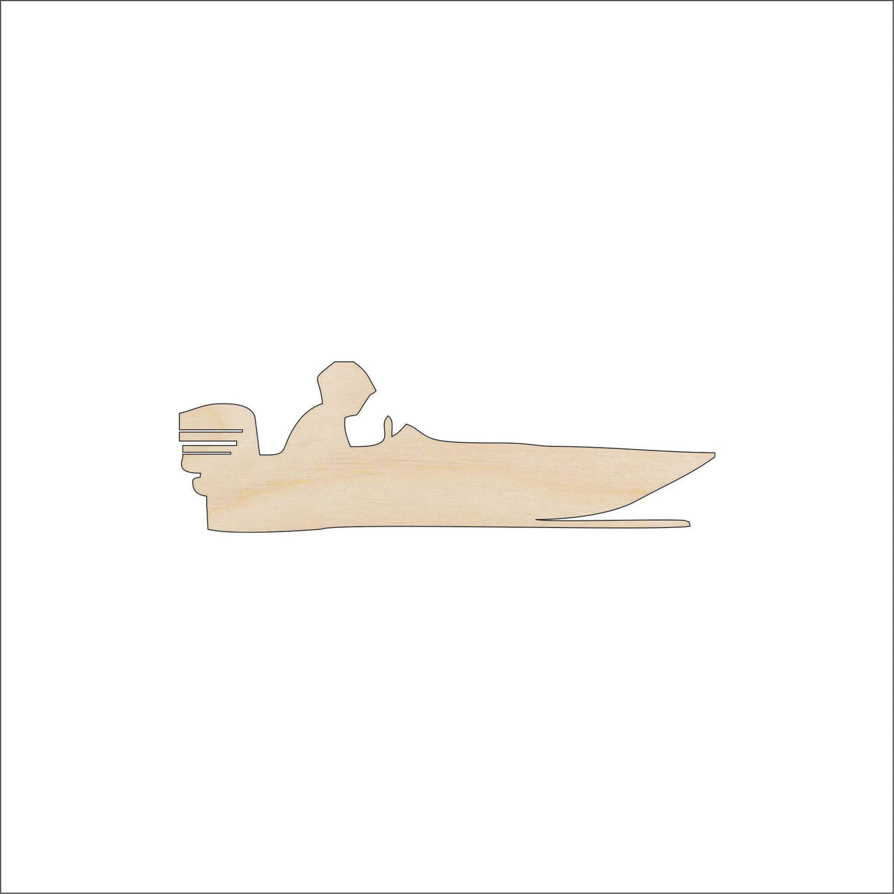 Boat Wood Craft Shape - Laser Cut Baltic Birch Unfinished DIY Wood Art Supplies BOT33 - The Wood Shape Store