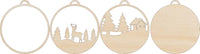 Deer Wood Craft Ornament – Laser Cut Baltic Birch Unfinished DIY Art Supplies Kit AN47 - The Wood Shape Store