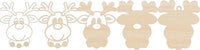 Reindeer 3D Laser Cut Ornament – Baltic Birch Wood Craft Supplies | DIY Wood Ornament Kit AN48 - The Wood Shape Store