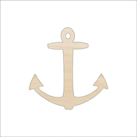 Anchor Wood Craft Shape – Laser Cut Baltic Birch Unfinished DIY Wood Art Supplies ANC12 - The Wood Shape Store