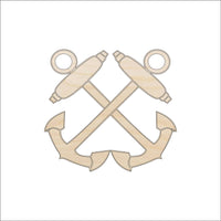 Anchor Wood Craft Shape – Laser Cut Baltic Birch Unfinished DIY Wood Art Supplies ANC15 - The Wood Shape Store